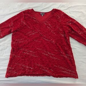 Essentials Ruffled & Sequined Blouse